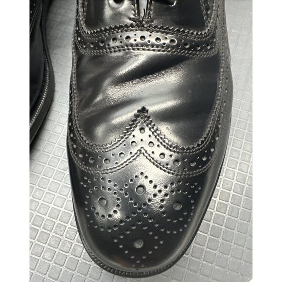 Florsheim Black Men\'s Dress shoes Long Paterned Wingtip Derby Size 13 main image 5
